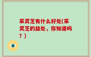 采灵芝有什么好处(采灵芝的益处，你知道吗？)
