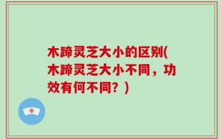 木蹄灵芝大小的区别(木蹄灵芝大小不同，功效有何不同？)