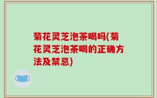菊花灵芝泡茶喝吗(菊花灵芝泡茶喝的正确方法及禁忌)