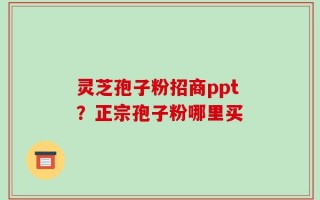 灵芝孢子粉招商ppt？正宗孢子粉哪里买