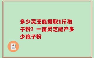 多少灵芝能提取1斤孢子粉？一亩灵芝能产多少孢子粉