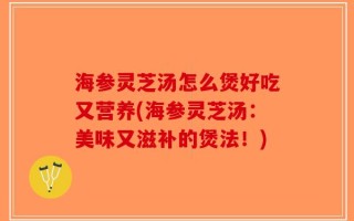 海参灵芝汤怎么煲好吃又营养(海参灵芝汤：美味又滋补的煲法！)