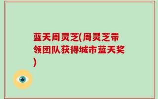 蓝天周灵芝(周灵芝带领团队获得城市蓝天奖)