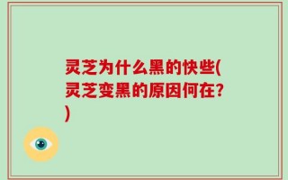 灵芝为什么黑的快些(灵芝变黑的原因何在？)