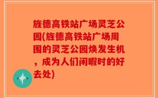 旌德高铁站广场灵芝公园(旌德高铁站广场周围的灵芝公园焕发生机，成为人们闲暇时的好去处)