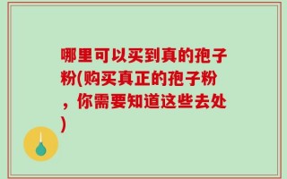 哪里可以买到真的孢子粉(购买真正的孢子粉，你需要知道这些去处)