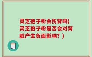 灵芝孢子粉会伤肾吗(灵芝孢子粉是否会对肾脏产生负面影响？)