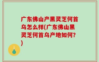 广东佛山产黑灵芝何首乌怎么样(广东佛山黑灵芝何首乌产地如何？)