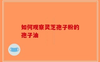 如何观察灵芝孢子粉的孢子油