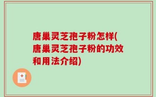 唐巢灵芝孢子粉怎样(唐巢灵芝孢子粉的功效和用法介绍)