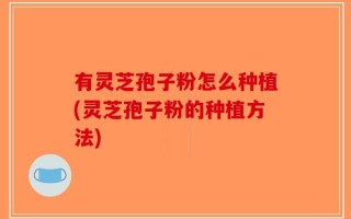 有灵芝孢子粉怎么种植(灵芝孢子粉的种植方法)