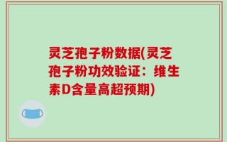 灵芝孢子粉数据(灵芝孢子粉功效验证：维生素D含量高超预期)