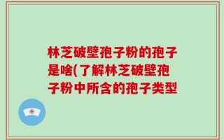 林芝破壁孢子粉的孢子是啥(了解林芝破壁孢子粉中所含的孢子类型