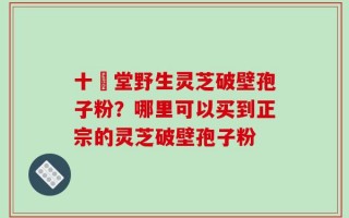 十徳堂野生灵芝破壁孢子粉？哪里可以买到正宗的灵芝破壁孢子粉