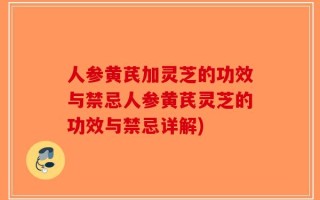 人参黄芪加灵芝的功效与禁忌人参黄芪灵芝的功效与禁忌详解)