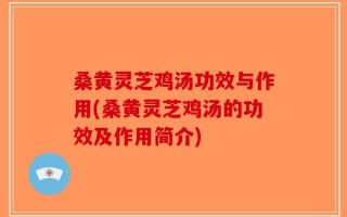 桑黄灵芝鸡汤功效与作用(桑黄灵芝鸡汤的功效及作用简介)