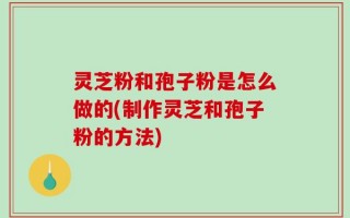 灵芝粉和孢子粉是怎么做的(制作灵芝和孢子粉的方法)