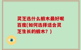 灵芝选什么椴木最好呢百度(如何选择适合灵芝生长的椴木？)