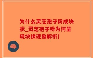 为什么灵芝孢子粉成块状_灵芝孢子粉为何呈现块状现象解析)