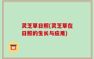 灵芝草日照(灵芝草在日照的生长与应用)