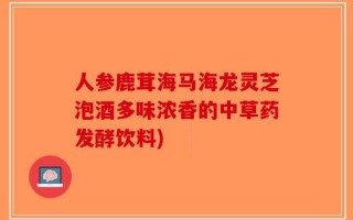 人参鹿茸海马海龙灵芝泡酒多味浓香的中草药发酵饮料)