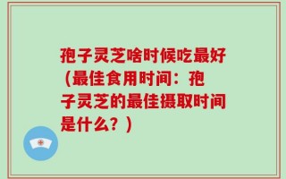 孢子灵芝啥时候吃最好 (最佳食用时间：孢子灵芝的最佳摄取时间是什么？)