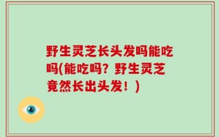 野生灵芝长头发吗能吃吗(能吃吗？野生灵芝竟然长出头发！)