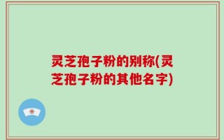 灵芝孢子粉的别称(灵芝孢子粉的其他名字)