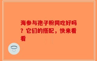 海参与孢子粉同吃好吗？它们的搭配，快来看看