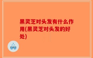 黑灵芝对头发有什么作用(黑灵芝对头发的好处)