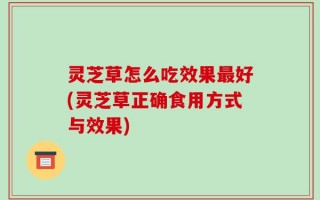 灵芝草怎么吃效果最好(灵芝草正确食用方式与效果)