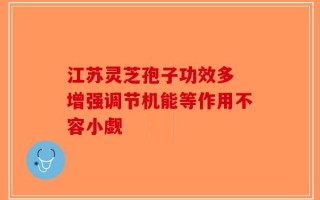 江苏灵芝孢子功效多 增强调节机能等作用不容小觑