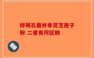 桦褐孔菌并非灵芝孢子粉 二者有何区别