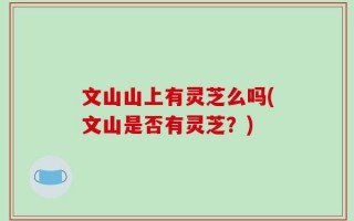 文山山上有灵芝么吗(文山是否有灵芝？)