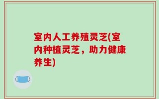 室内人工养殖灵芝(室内种植灵芝，助力健康养生)