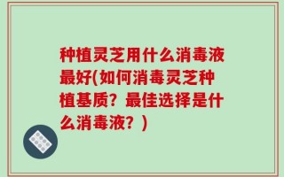 种植灵芝用什么消毒液最好(如何消毒灵芝种植基质？最佳选择是什么消毒液？)
