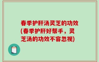 春季护肝汤灵芝的功效(春季护肝好帮手，灵芝汤的功效不容忽视)