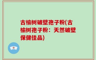 古榆树破壁孢子粉(古榆树孢子粉：天然破壁保健佳品)
