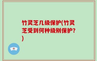 竹灵芝几级保护(竹灵芝受到何种级别保护？)