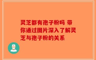 灵芝都有孢子粉吗 带你通过图片深入了解灵芝与孢子粉的关系