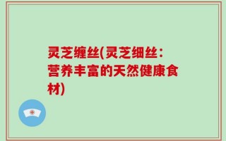 灵芝缠丝(灵芝细丝：营养丰富的天然健康食材)