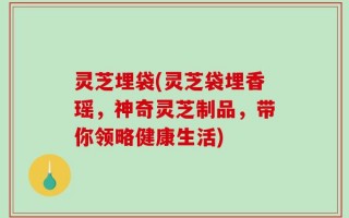 灵芝埋袋(灵芝袋埋香瑶，神奇灵芝制品，带你领略健康生活)