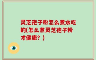 灵芝孢子粉怎么煮水吃的(怎么煮灵芝孢子粉才健康？)