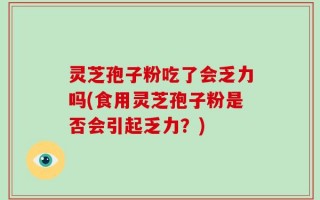 灵芝孢子粉吃了会乏力吗(食用灵芝孢子粉是否会引起乏力？)