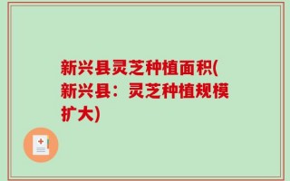 新兴县灵芝种植面积(新兴县：灵芝种植规模扩大)