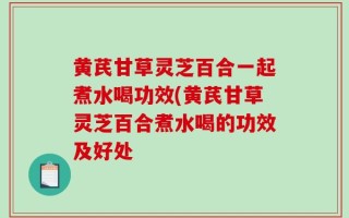 黄芪甘草灵芝百合一起煮水喝功效(黄芪甘草灵芝百合煮水喝的功效及好处