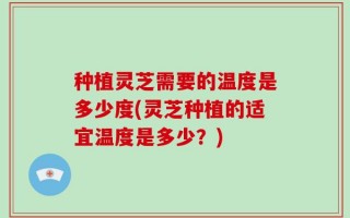 种植灵芝需要的温度是多少度(灵芝种植的适宜温度是多少？)