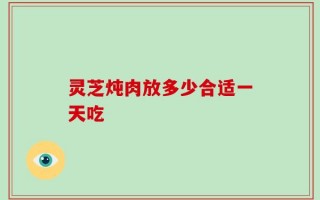灵芝炖肉放多少合适一天吃