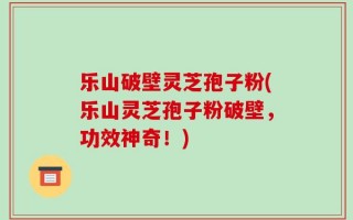 乐山破壁灵芝孢子粉(乐山灵芝孢子粉破壁，功效神奇！)