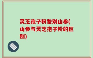 灵芝孢子粉鉴别山参(山参与灵芝孢子粉的区别)